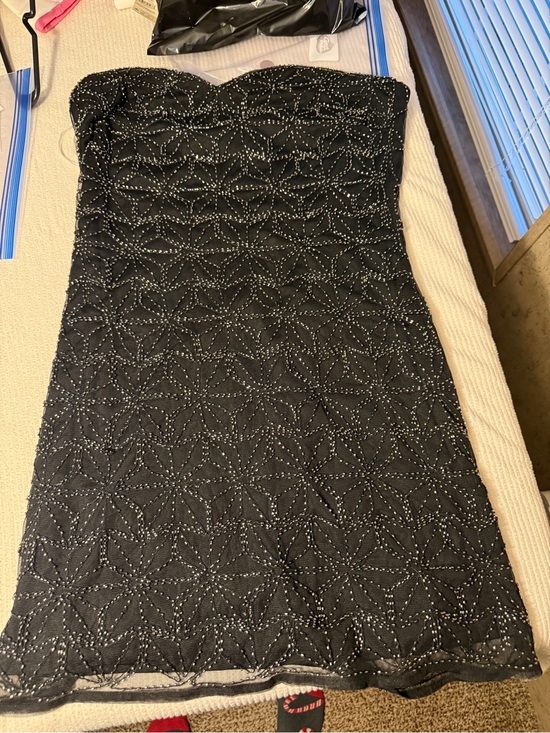 Lulus Dresses & Skirts - Lulu's Black Shimmery Dress Fabric with Extra Beads